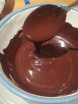 Gloriously gooey melted chocolate